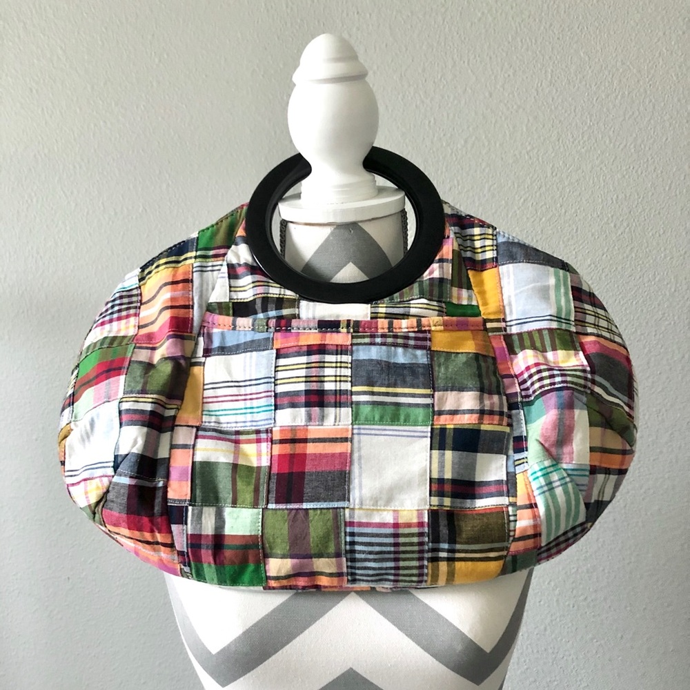 J. Crew Madras Patchwork Handbag